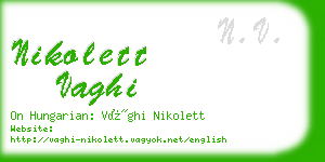 nikolett vaghi business card